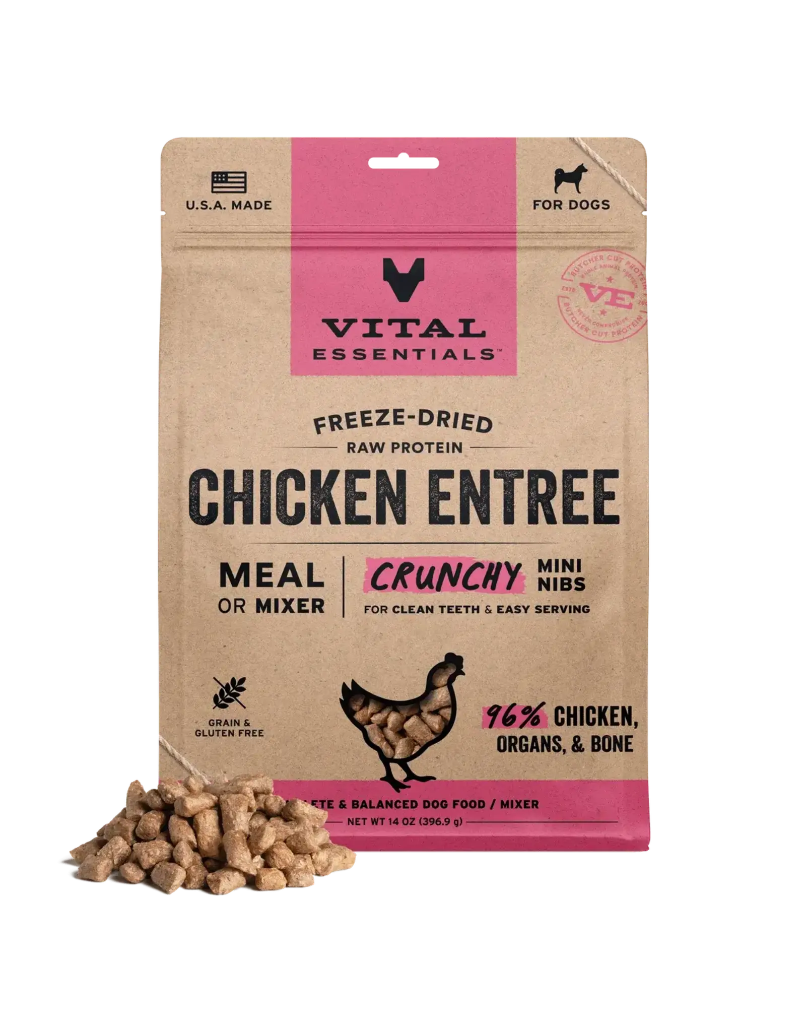 VITAL ESSENTIALS VITAL ESSENTIALS MINI NIBS CHICKEN 5.5OZ