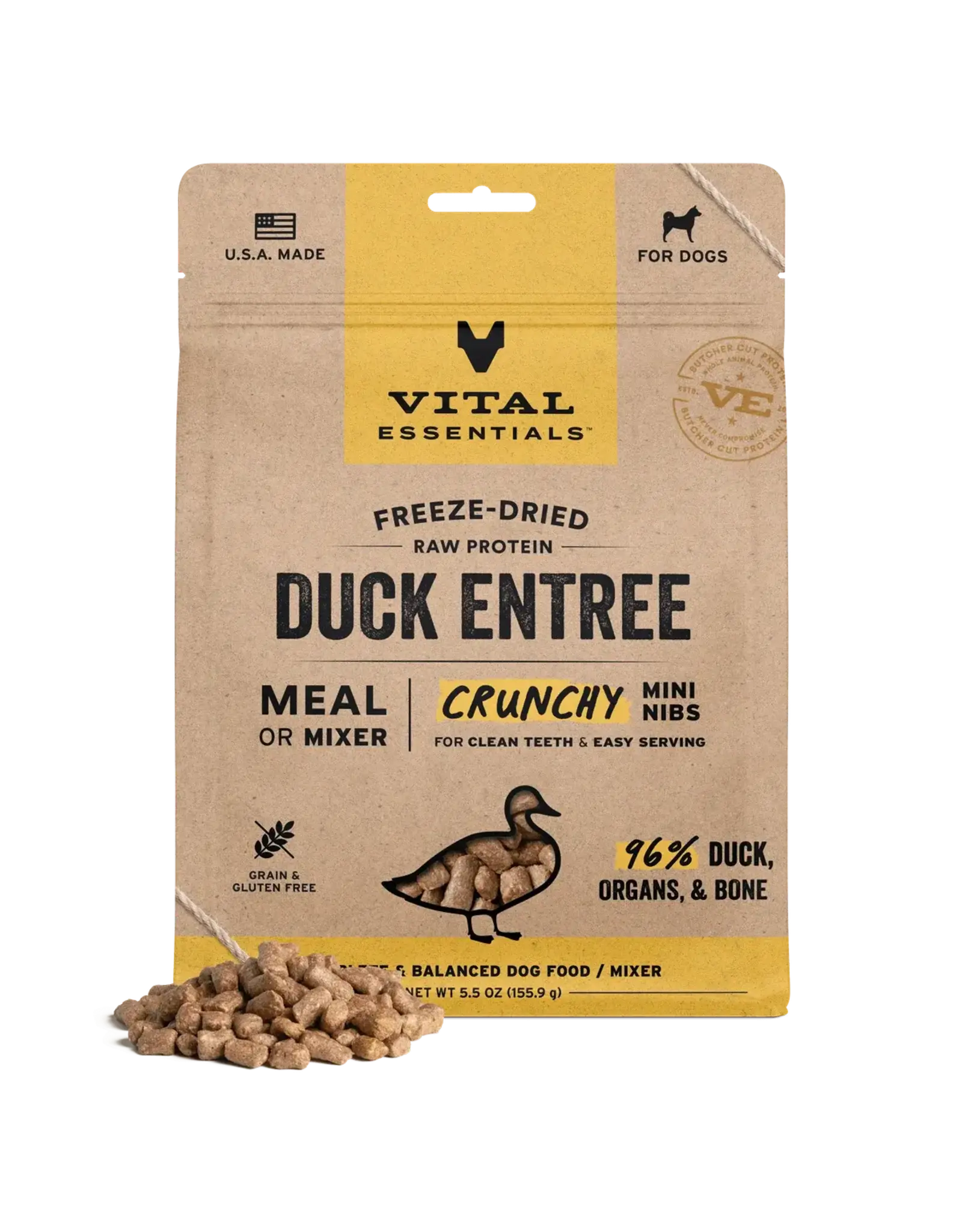 VITAL ESSENTIALS VITAL ESSENTIALS MINI NIBS DUCK 5.5OZ