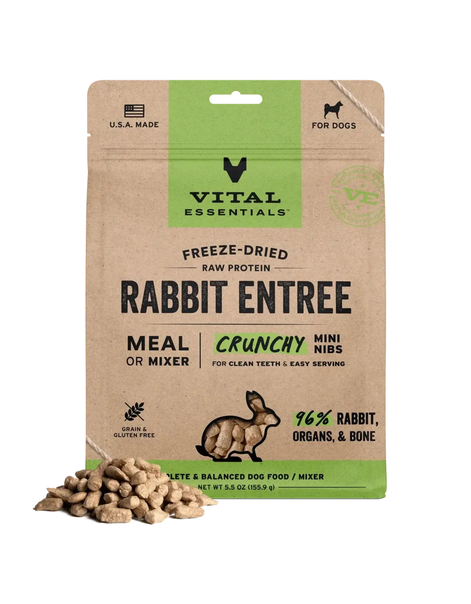 VITAL ESSENTIALS VITAL ESSENTIALS MINI NIBS RABBIT 5.5OZ