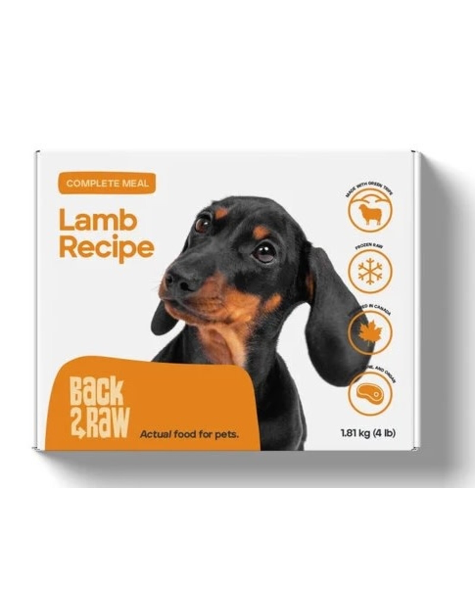 BACK 2 RAW BACK2RAW 4LB LAMB