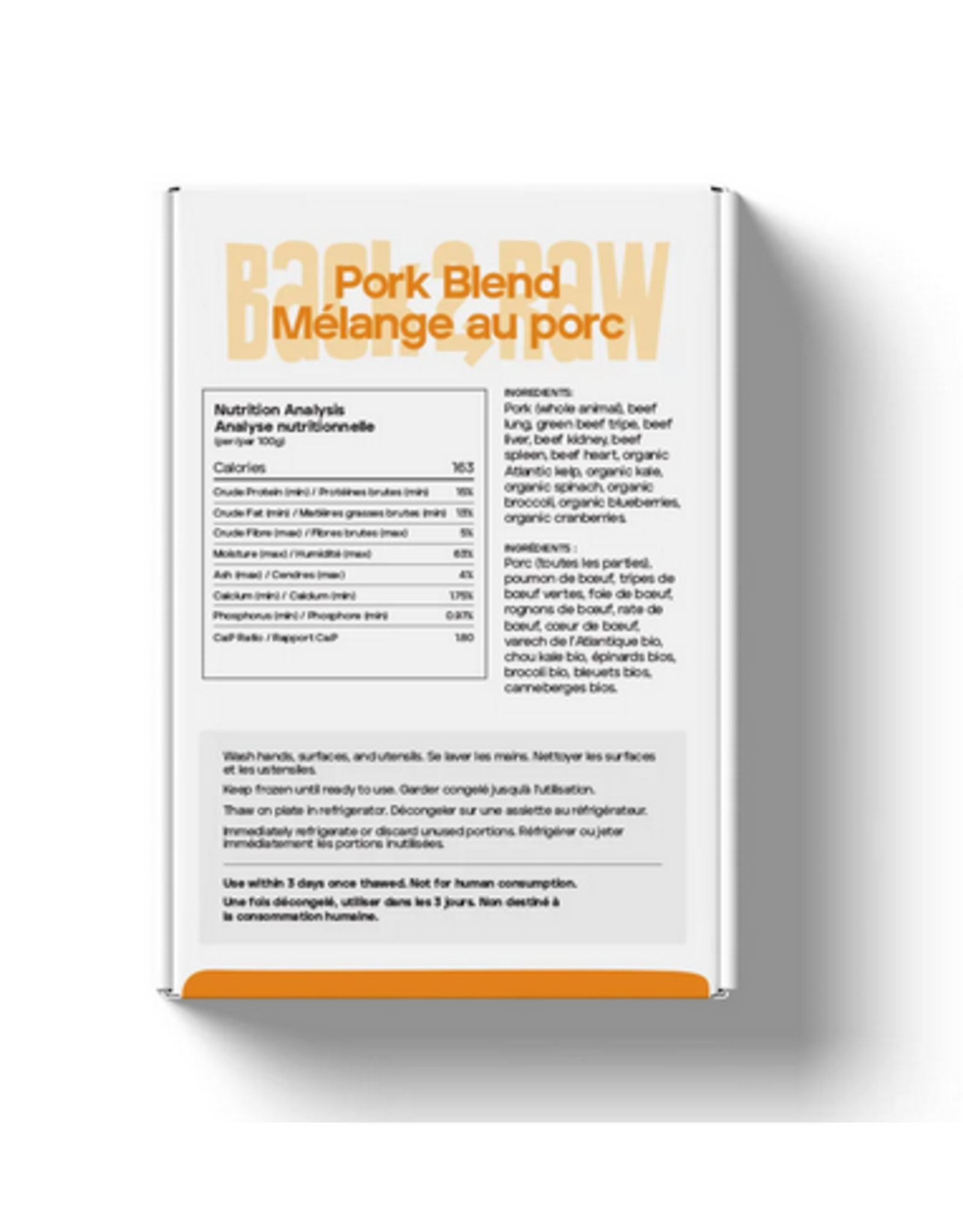 BACK 2 RAW BACK2RAW PORK 4LB