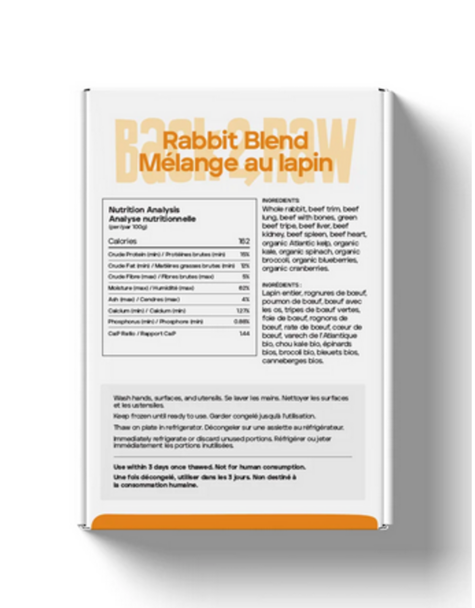 BACK 2 RAW BACK2RAW RABBIT 4LB