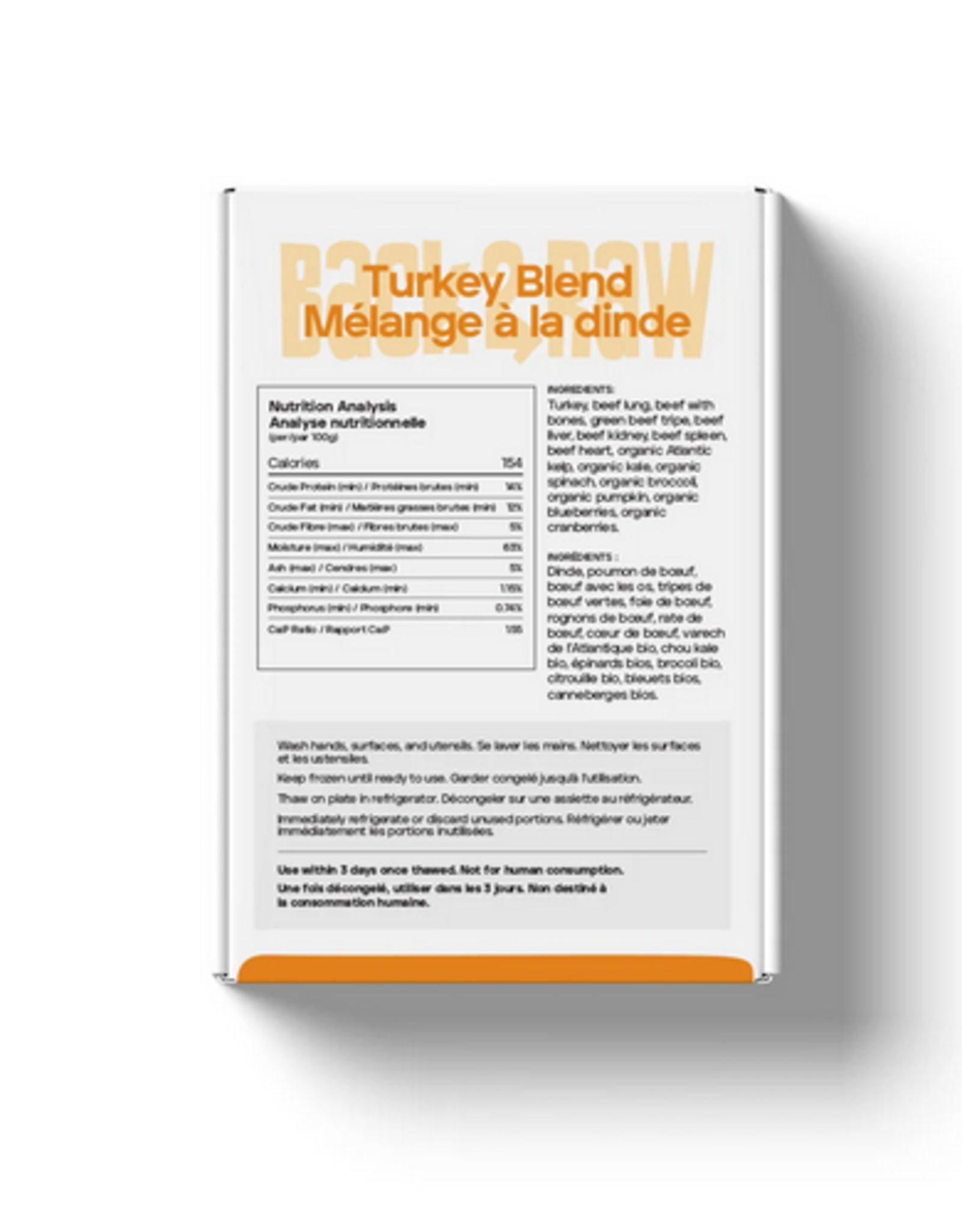 BACK 2 RAW BACK2RAW 4LB TURKEY