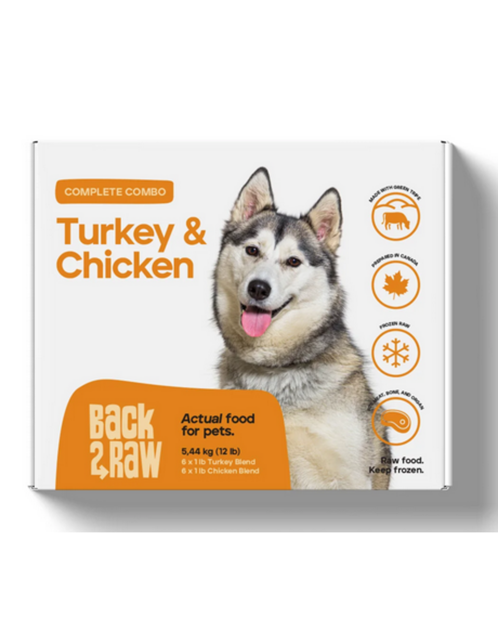 BACK 2 RAW BACK2RAW TURKEY/CHICKEN 12LB