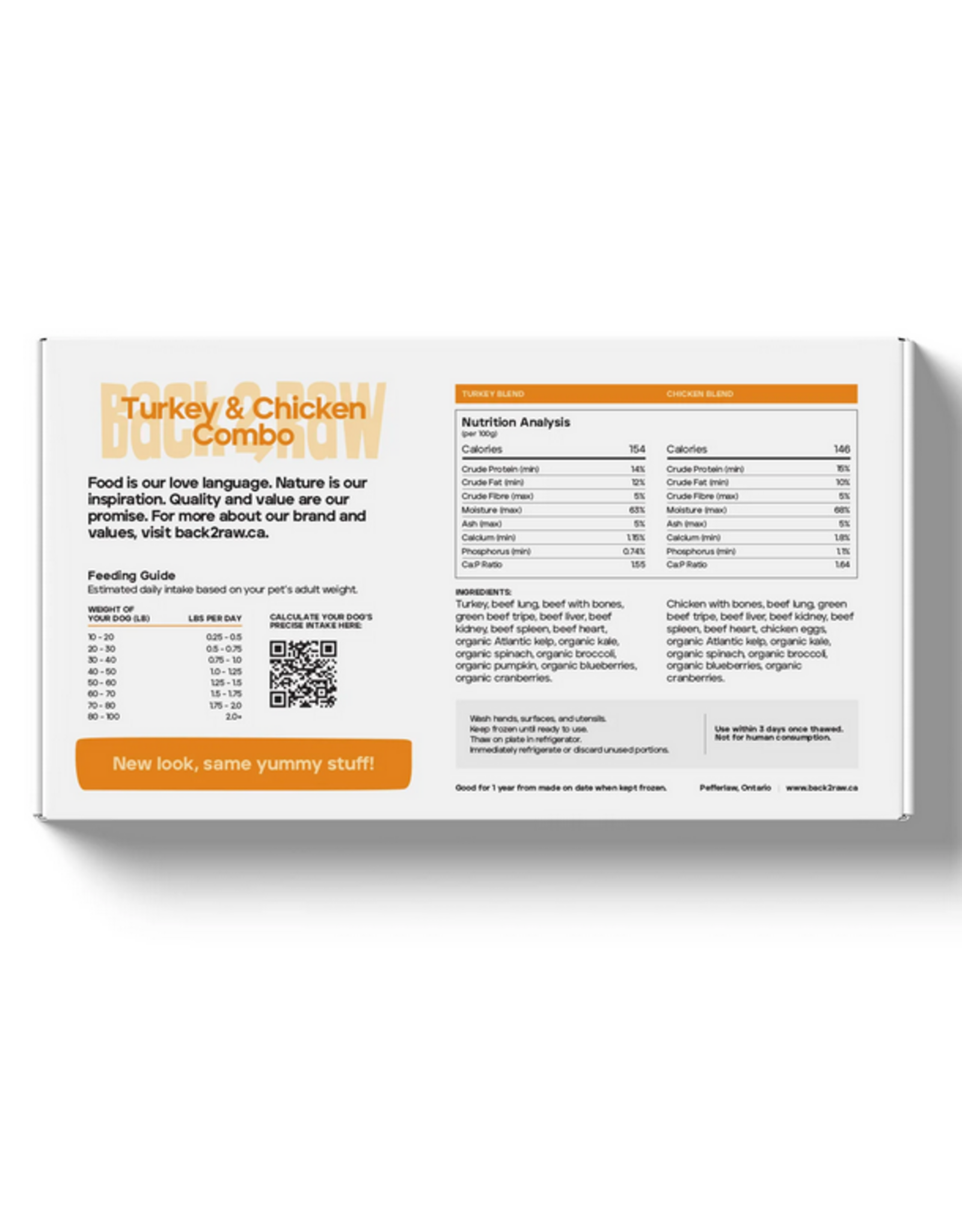 BACK 2 RAW BACK2RAW TURKEY/CHICKEN 12LB