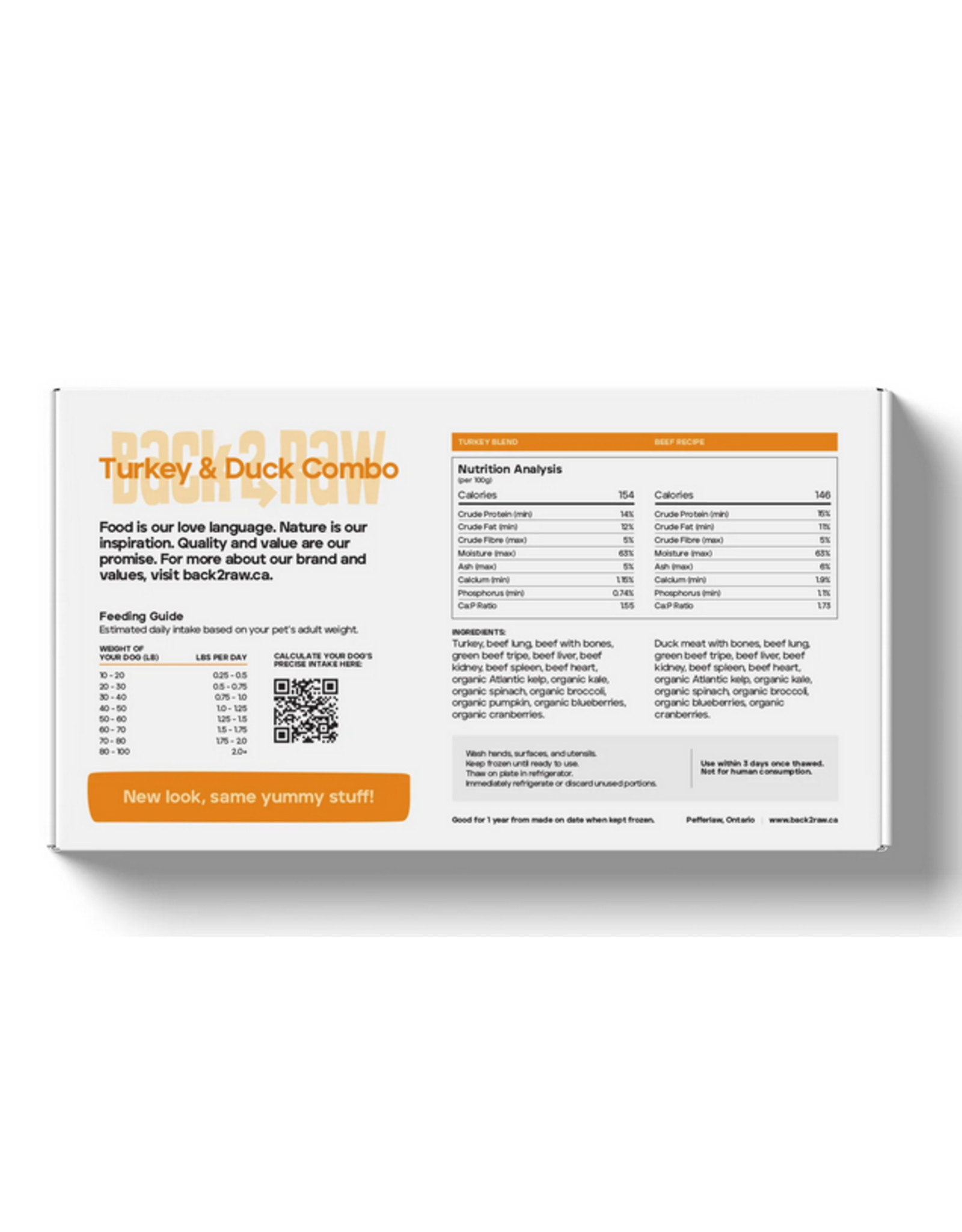 BACK 2 RAW BACK2RAW TURKEY/DUCK 12LB