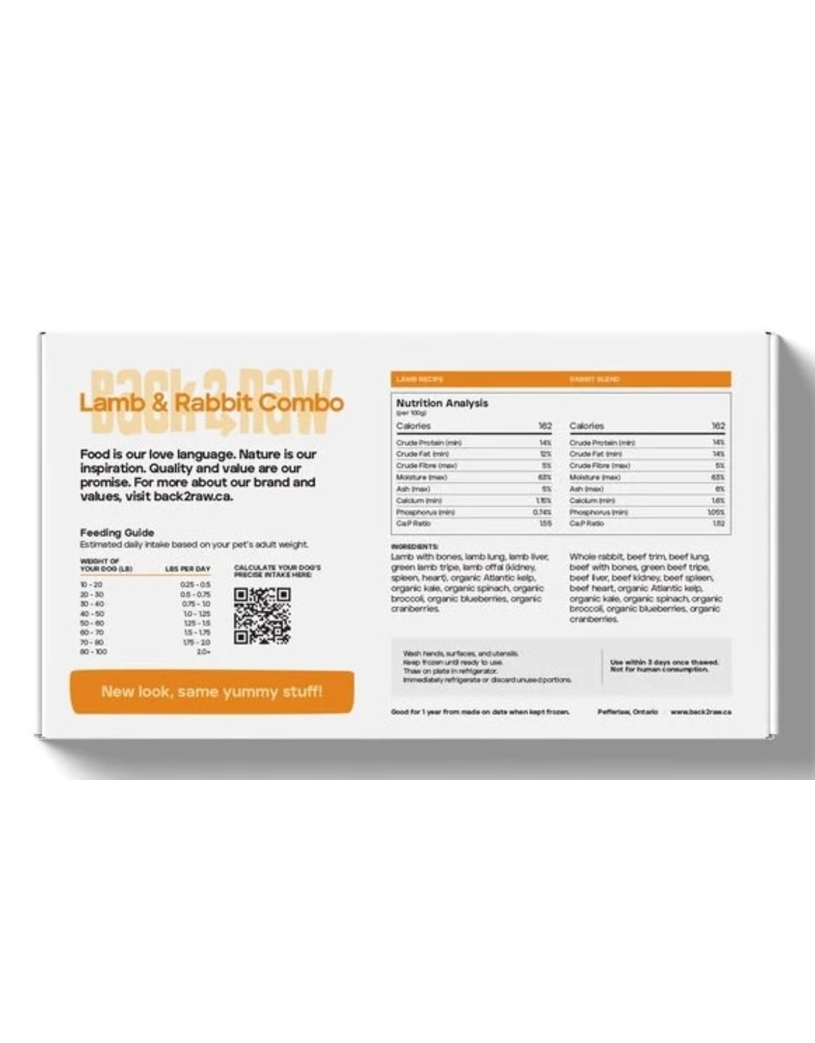 BACK 2 RAW BACK2RAW LAMB/RABBIT 12LB
