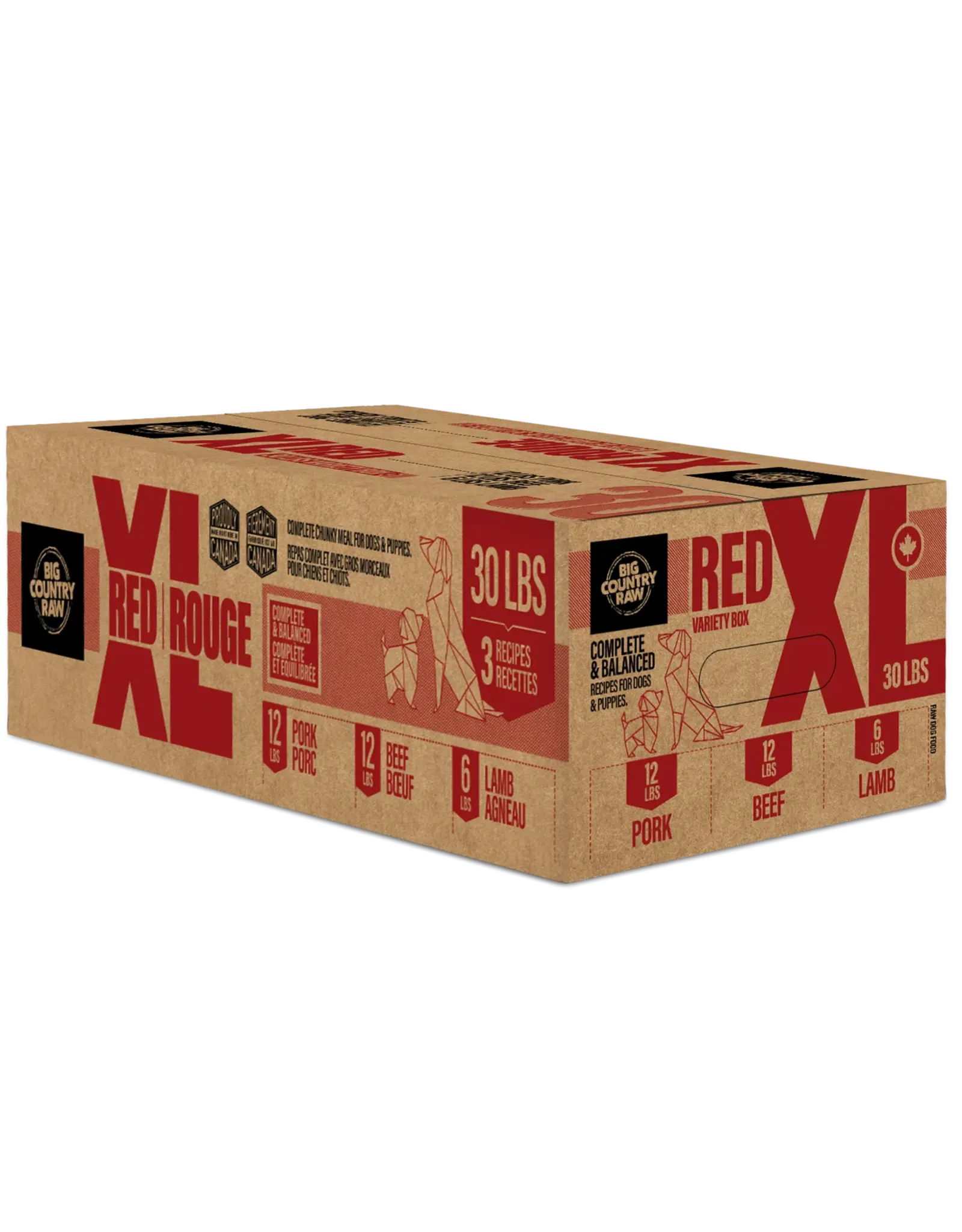 BIG COUNTRY RAW BIG COUNTRY RAW XL RED 30LB
