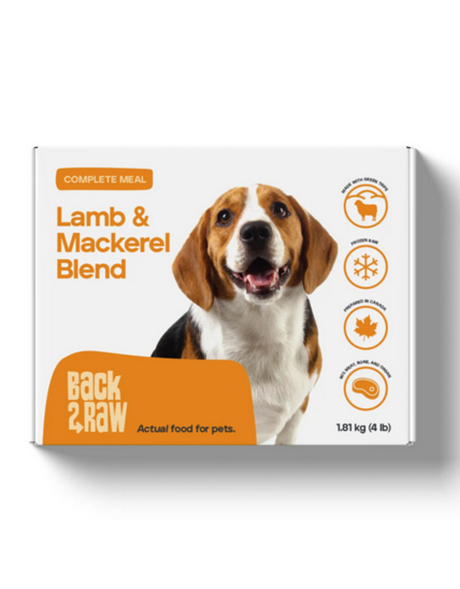 BACK 2 RAW BACK2RAW 4LB LAMB & MACKEREL