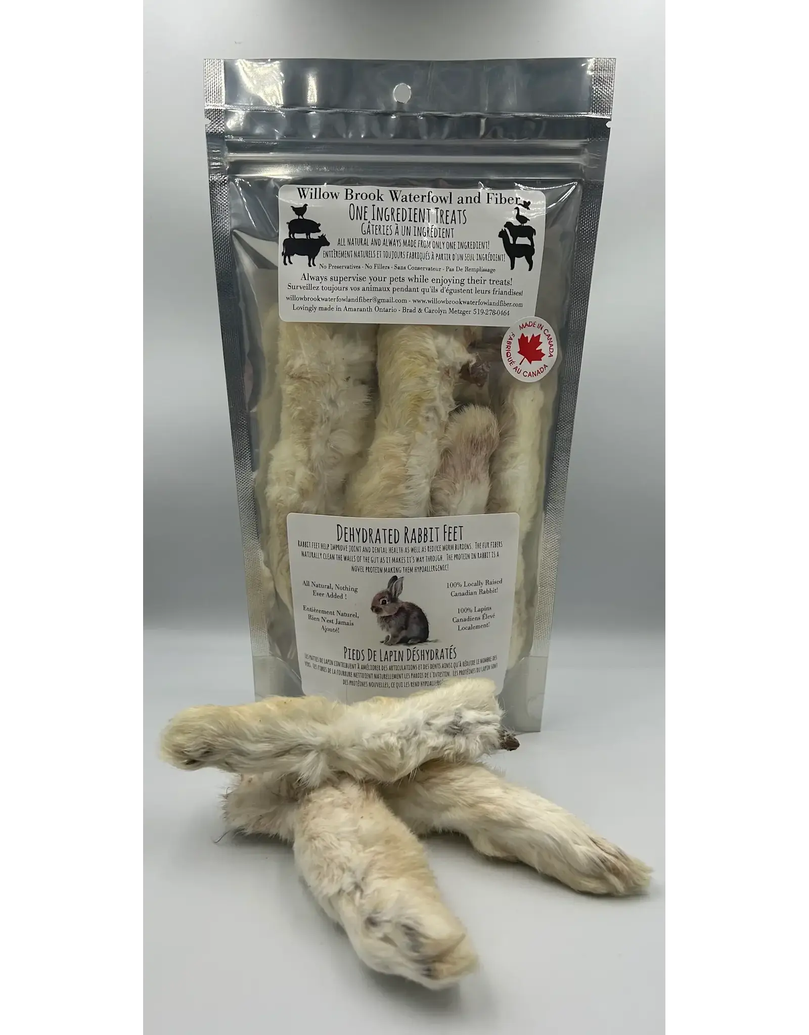 WILLOW BROOK FARM WILLOW BROOK RABBIT FEET 120G