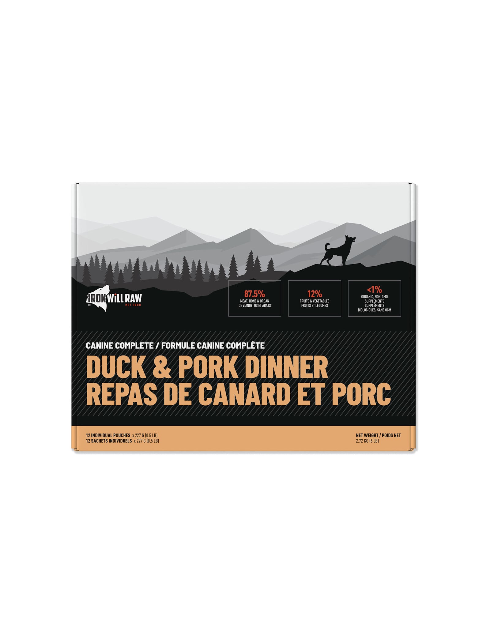 IRON WILL RAW IRON WILL RAW COMPLETE DUCK & PORK 6LB