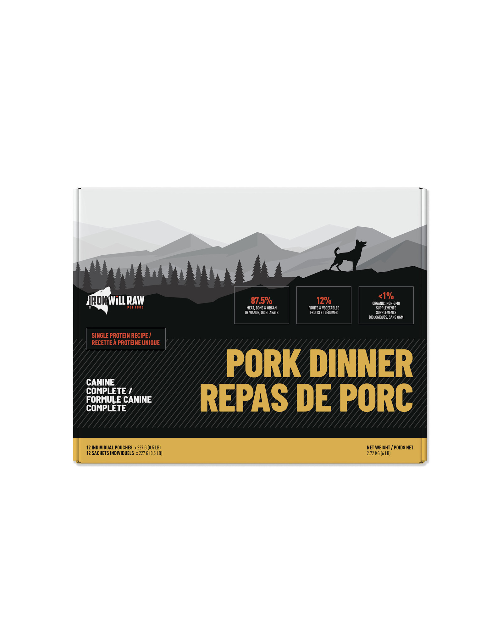 IRON WILL RAW IRON WILL RAW COMPLETE PORK 6LB