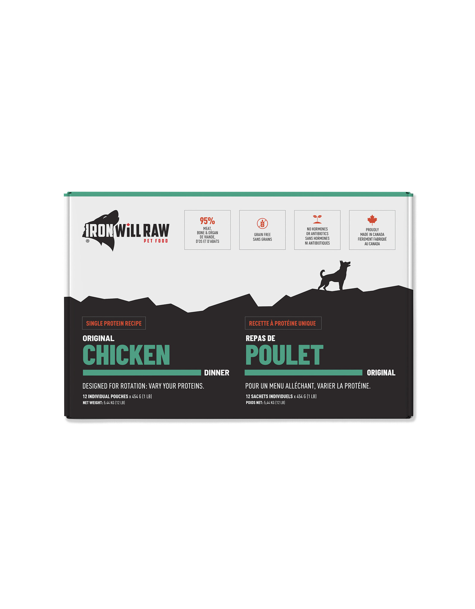 IRON WILL RAW IRON WILL RAW ORIGINAL CHICKEN 12lb