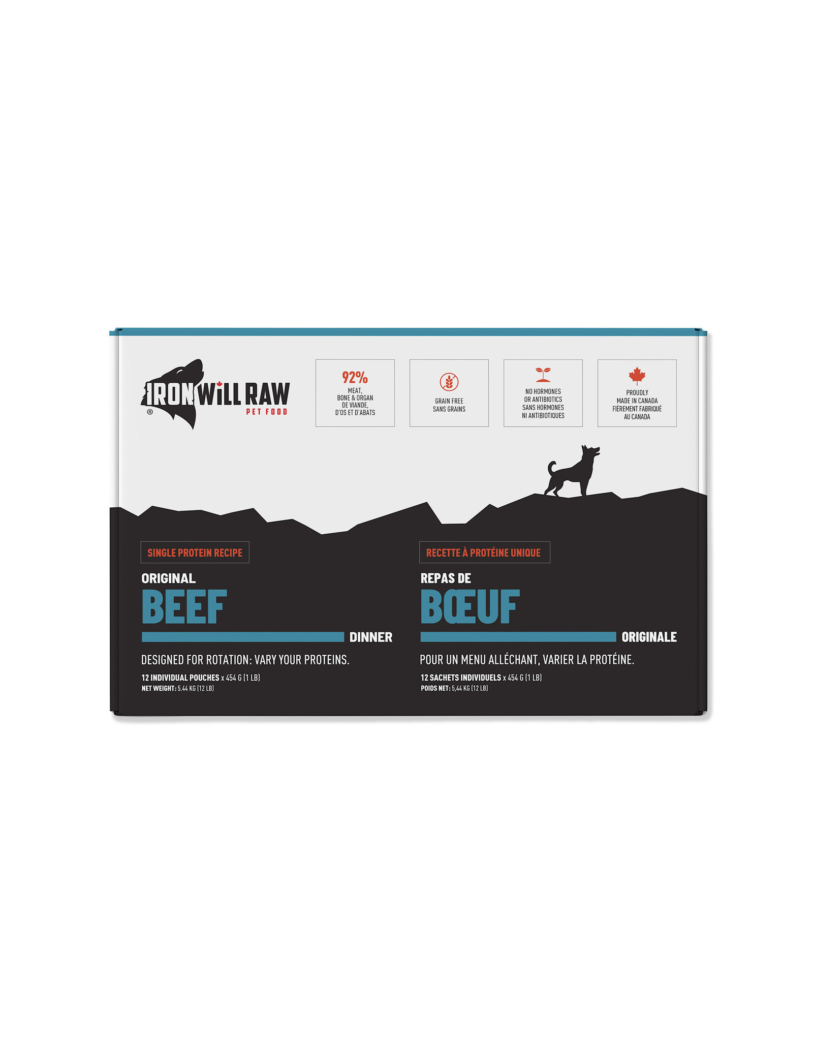 IRON WILL RAW IRON WILL RAW ORIGINAL BEEF 12lb