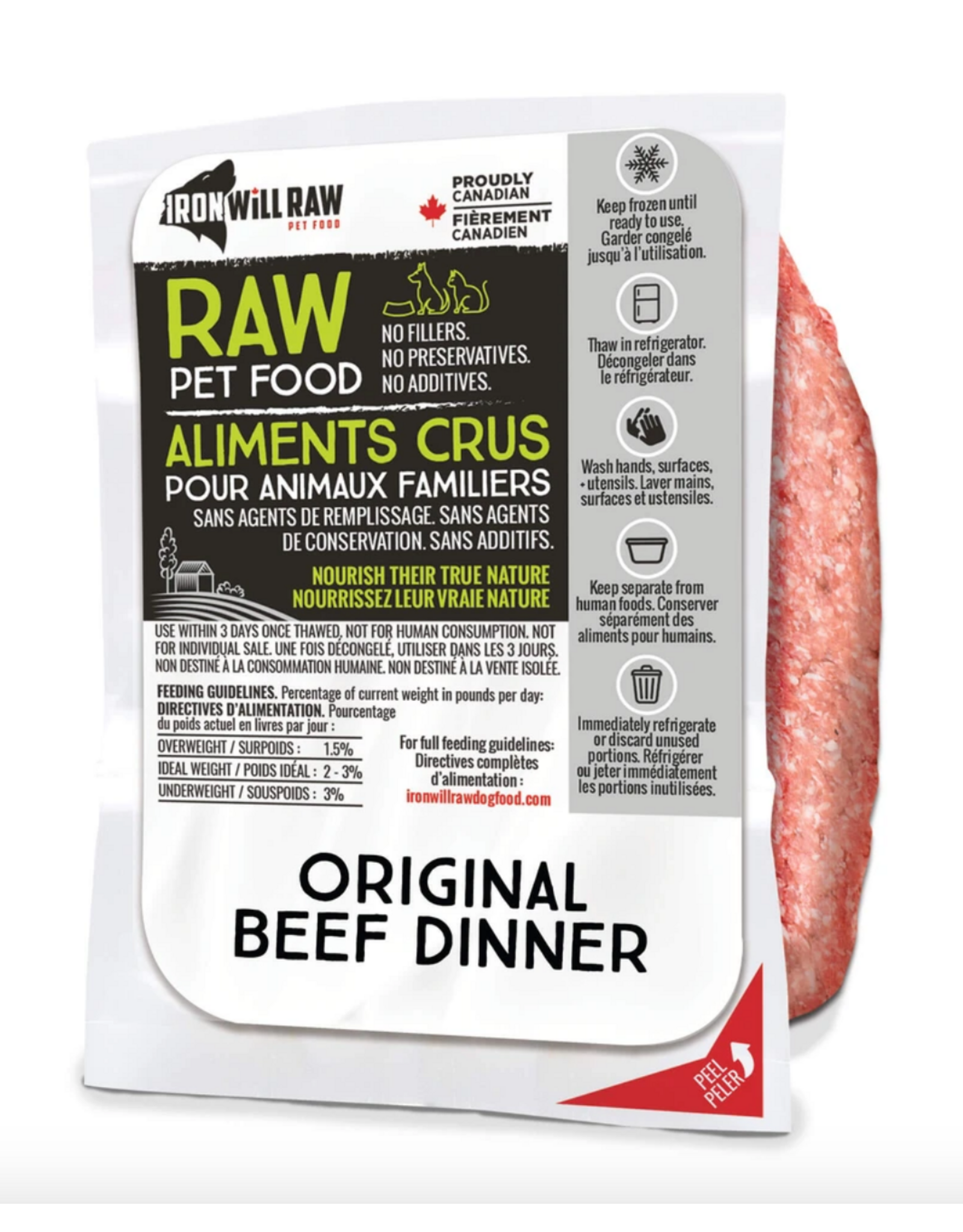 IRON WILL RAW IRON WILL RAW ORIGINAL BEEF 12lb