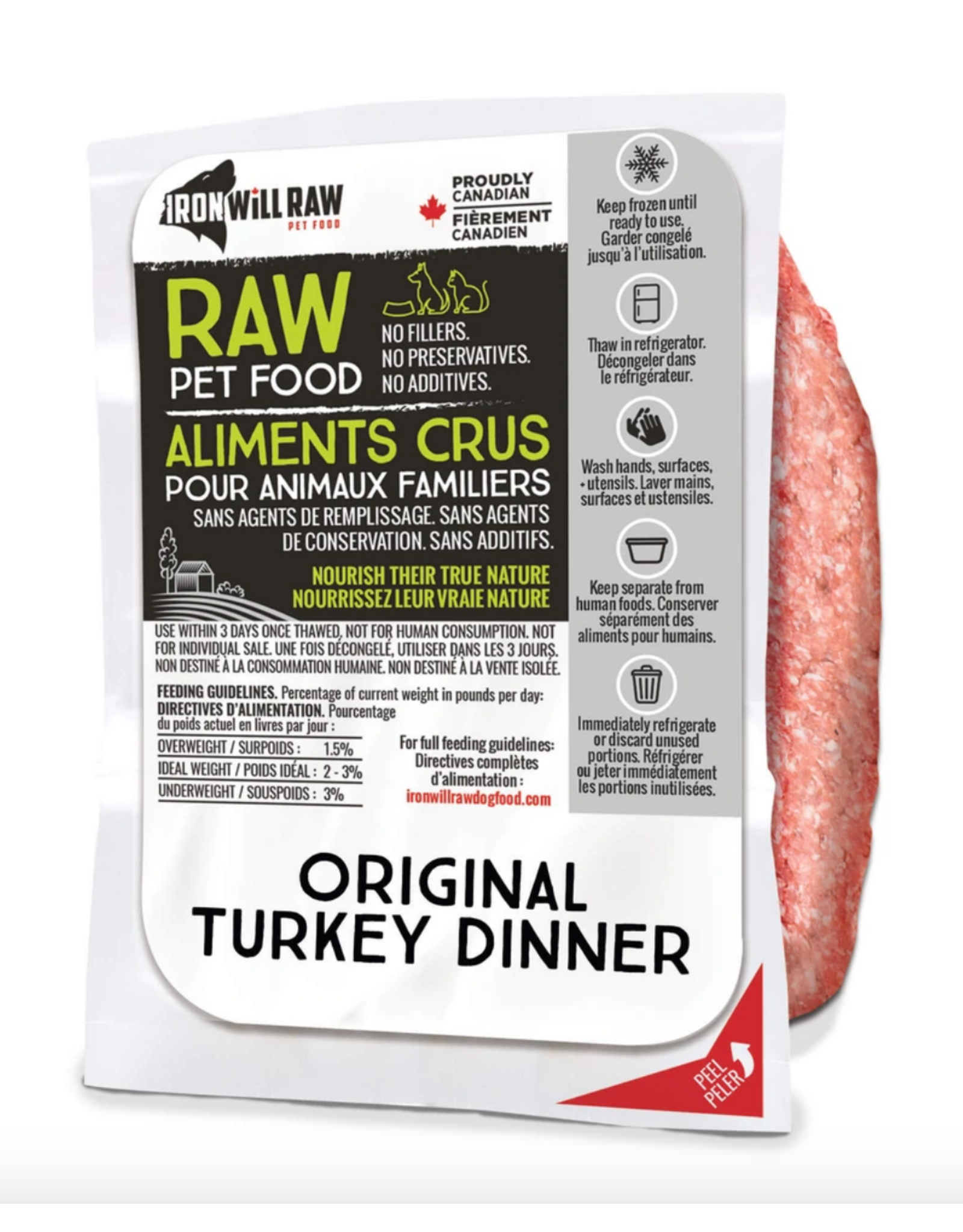 IRON WILL RAW IRON WILL RAW ORIGINAL TURKEY 12lb
