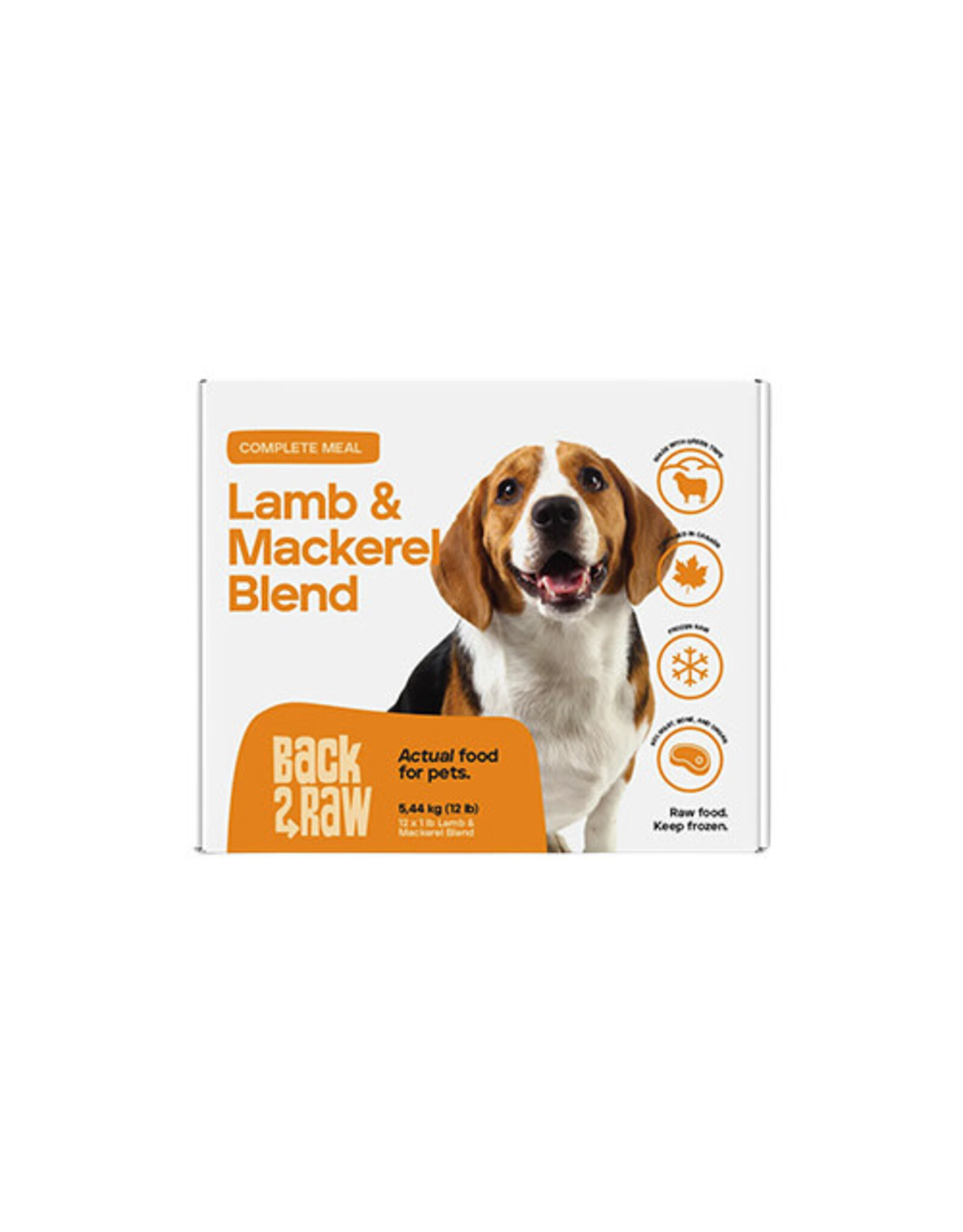 BACK 2 RAW BACK2RAW LAMB & MACKEREL 12LB