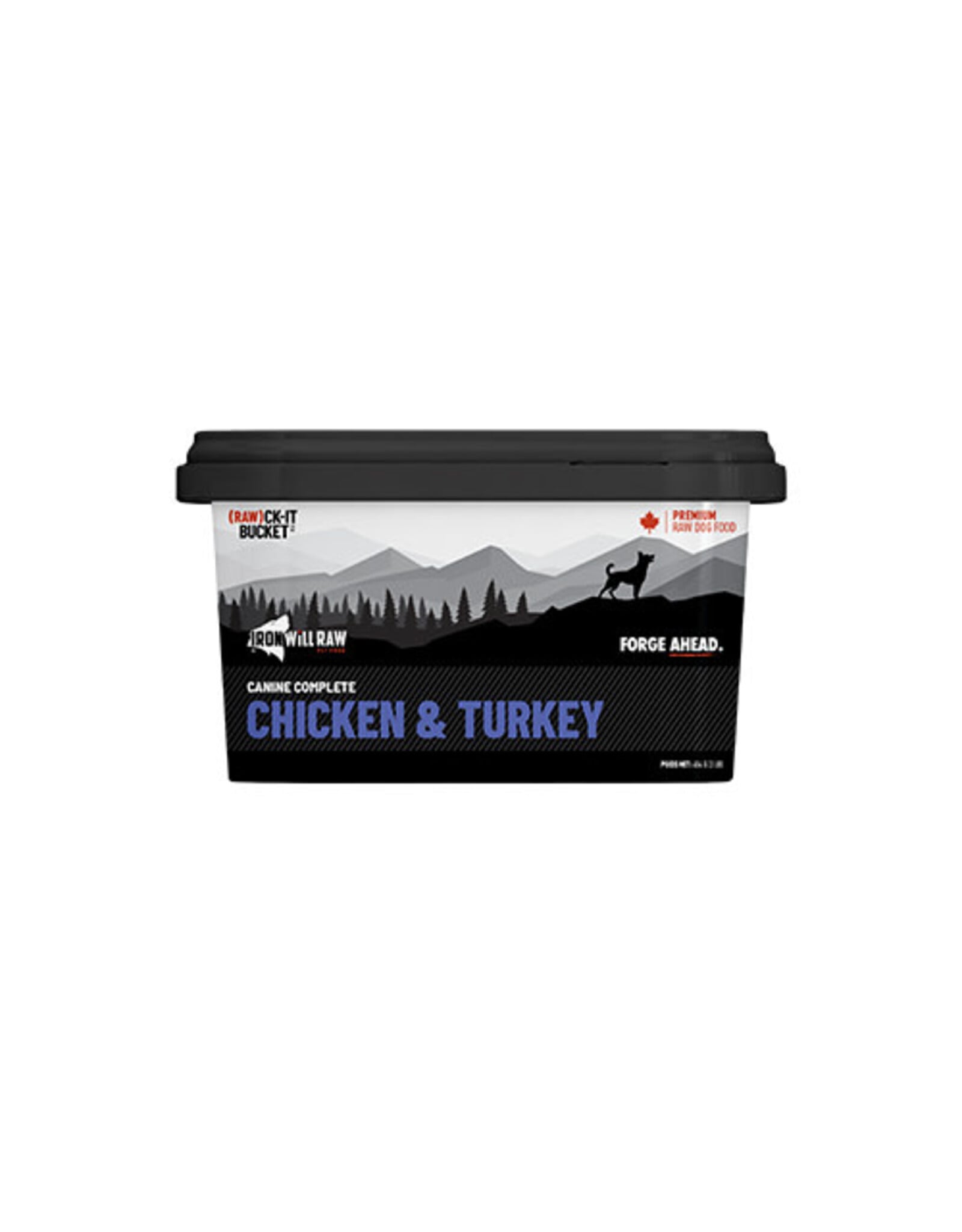 IRON WILL RAW IWR BUCKET CHICKEN & TURKEY 3LB
