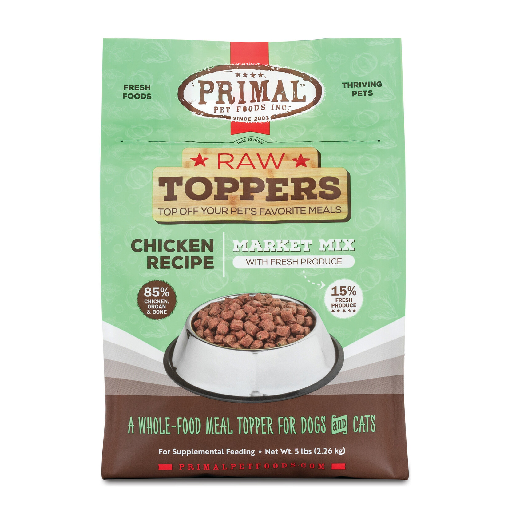Primal Pet Foods Raw Toppers - Market Mix Chicken (*Frozen Products for In-Store Pickup Only. *)