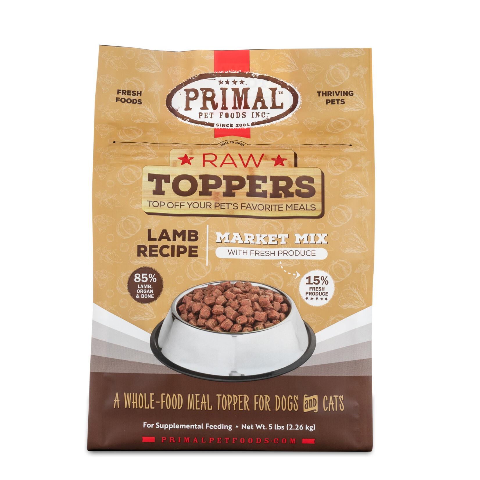 Primal Pet Foods Raw Toppers - Market Mix Lamb (*Frozen Products for In-Store Pickup Only. *)