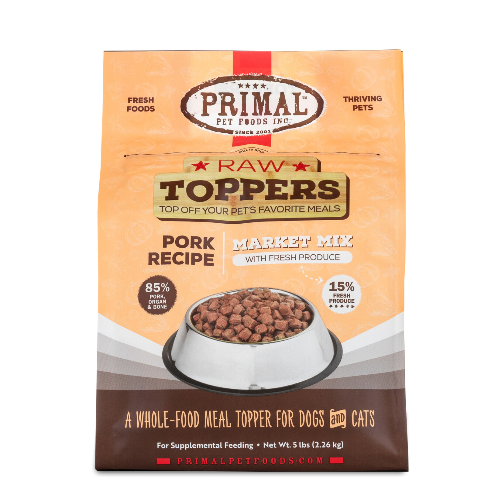 Primal Pet Foods Raw Toppers - Market Mix Pork (*Frozen Products for In-Store Pickup Only. *)