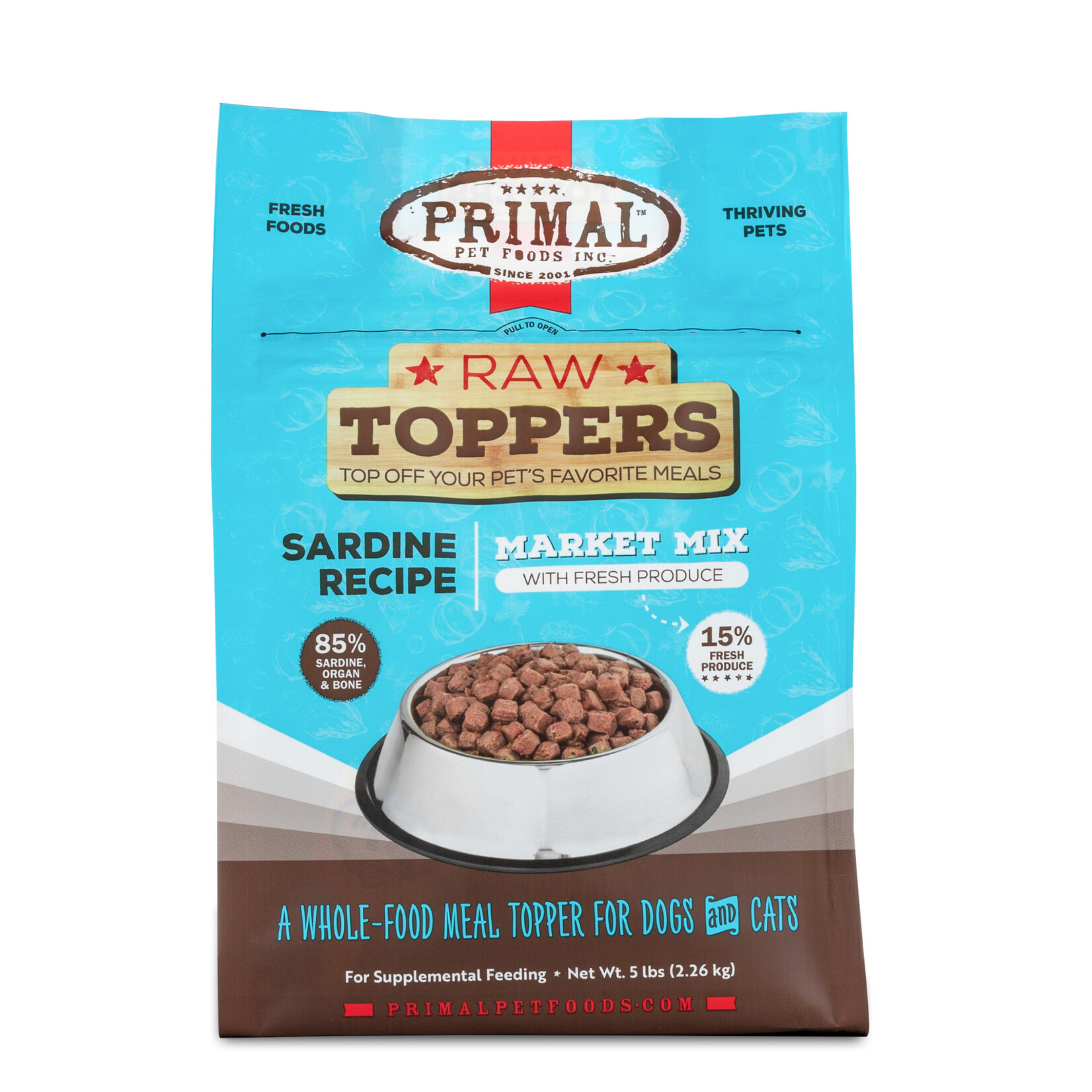 Primal Pet Foods Raw Toppers - Market Mix Sardine (*Frozen Products for In-Store Pickup Only. *)