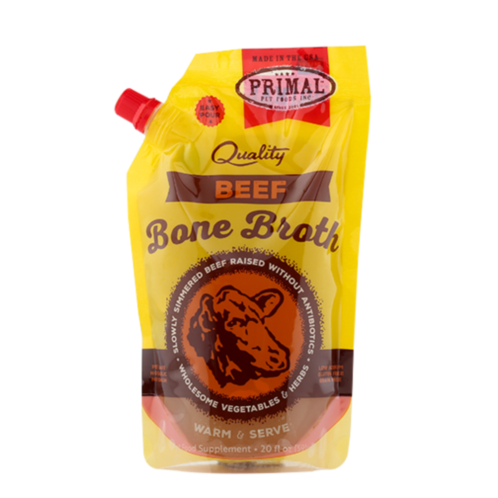 Primal Pet Foods Frozen Beef Bone Broth for Cats & Dogs (*Frozen Products for In-Store Pickup Only. *)