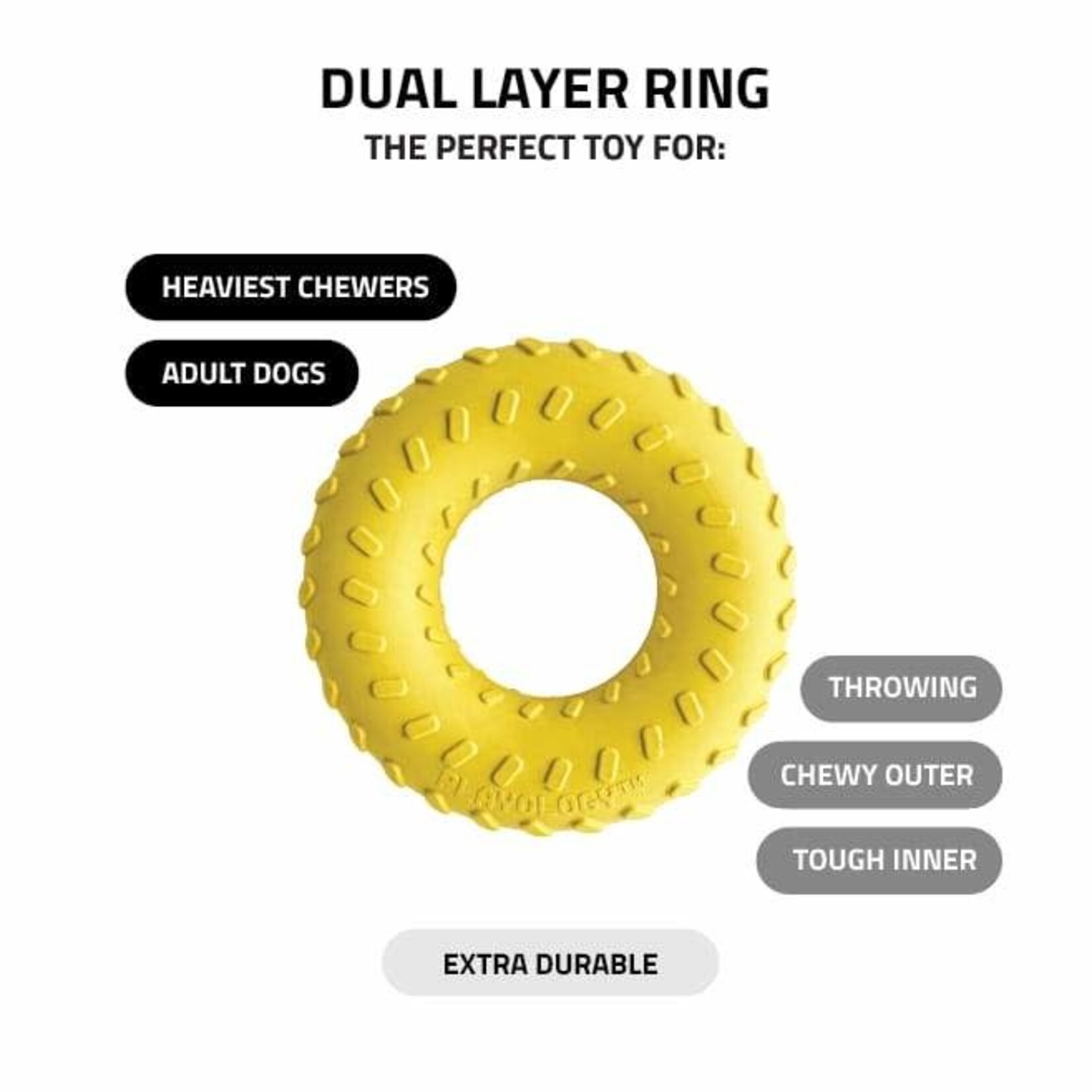 Playology Dual Layer Ring Scented Dog Toy