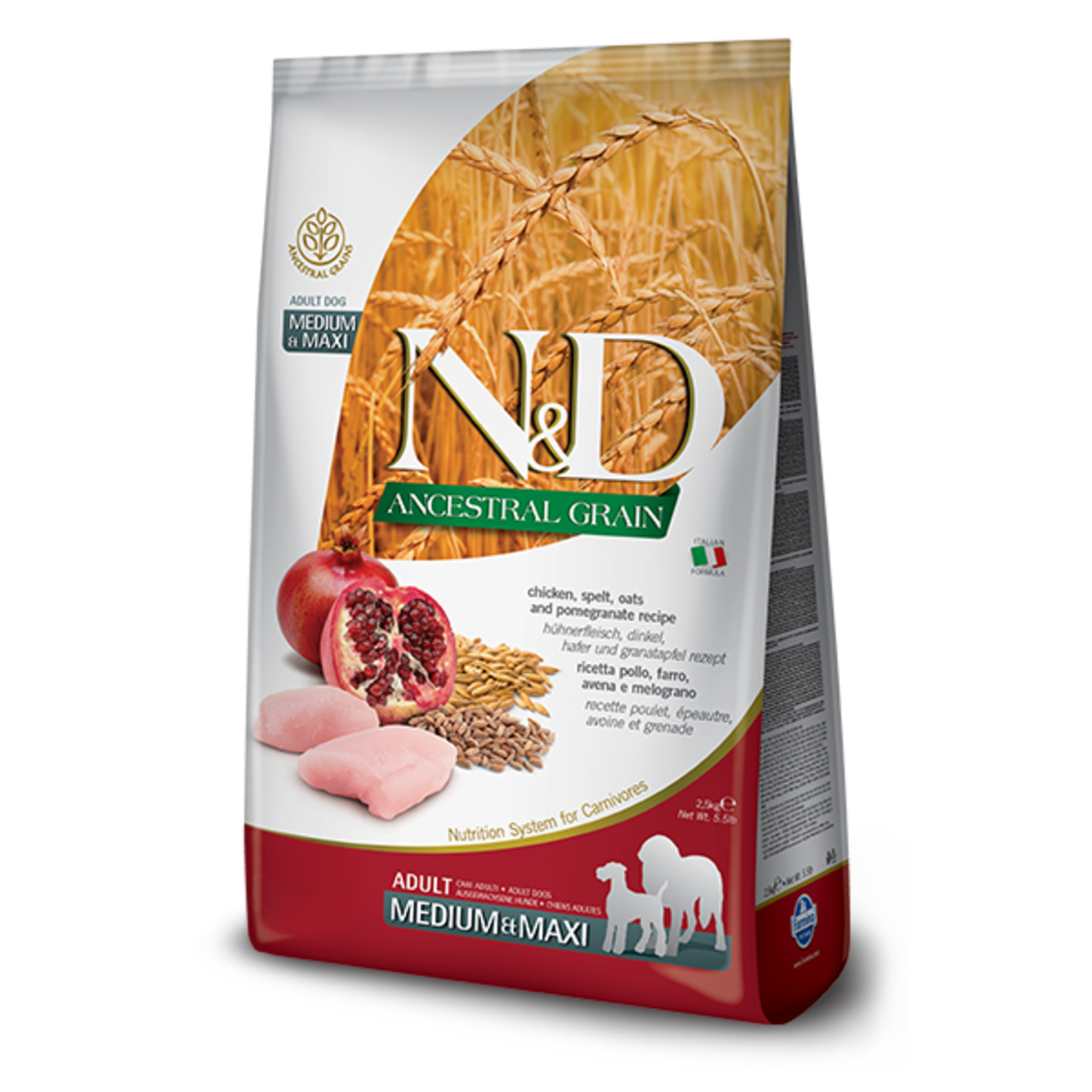 N&D Ancestral Grain Chicken & Pomegranate Medium & Maxi Adult Dry Dog Food