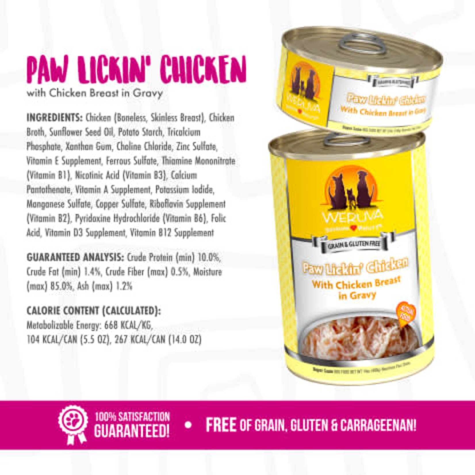 Weruva Paw Lickin' Chicken with Chicken Breast in Gravy Wet Dog Food