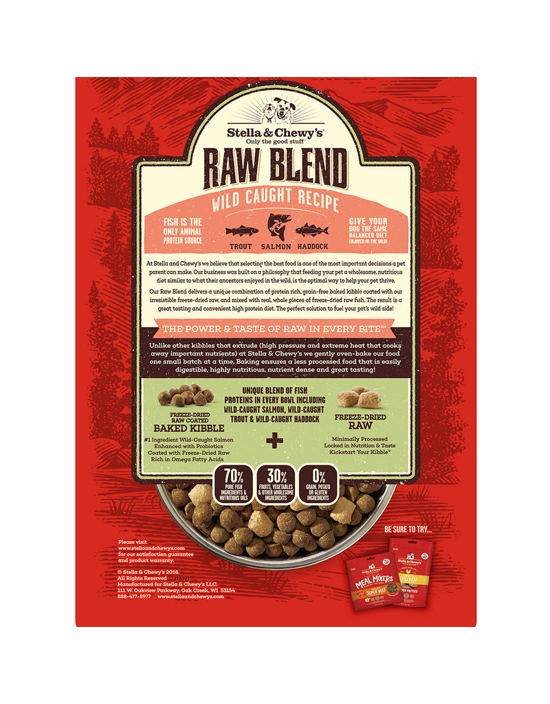 Stella & Chewy’s Wild Caught Recipe Raw Blend Baked Kibble