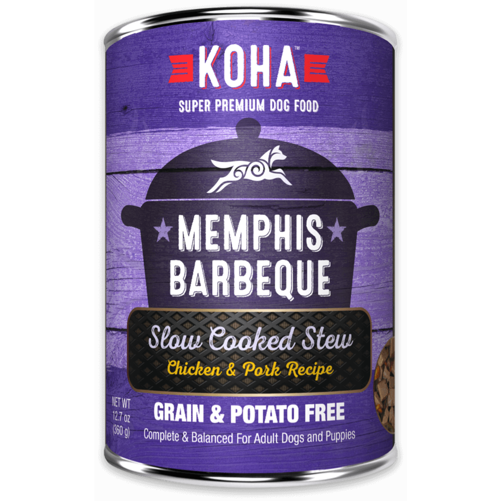 Koha Memphis Barbeque Slow Cooked Stew Chicken & Pork Recipe for Dogs