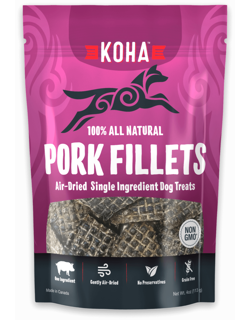 Koha Pork Fillets All Natural Air-Dried Single Ingredient Dog Treats