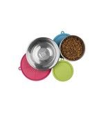 Messy Mutts 6pc Food Prep Set with 3 Stainless Steel Bowls and 3 Silicone Lids