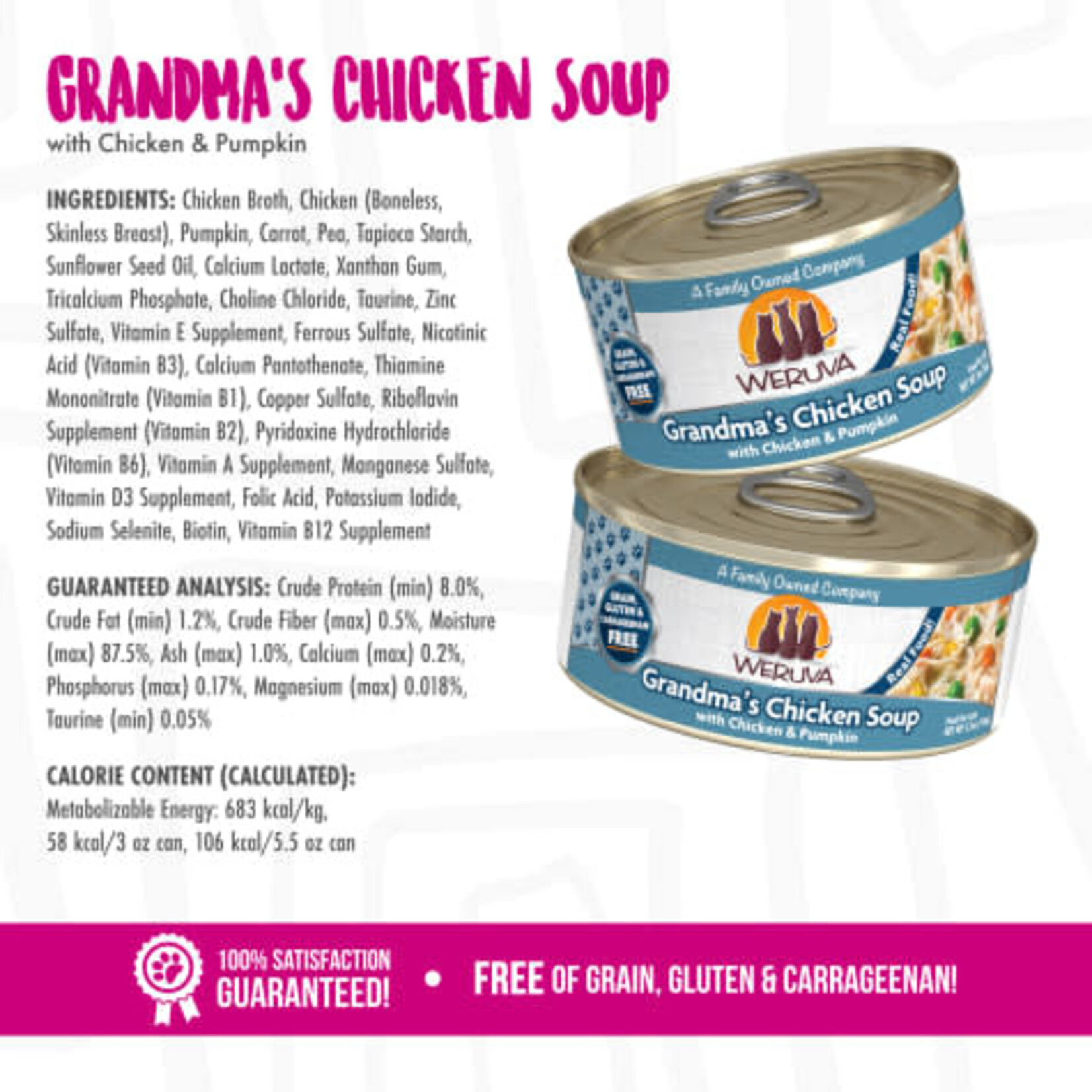 Weruva Weruva Grandma's Chicken Soup with Chicken & Pumpkin Wet Cat Food