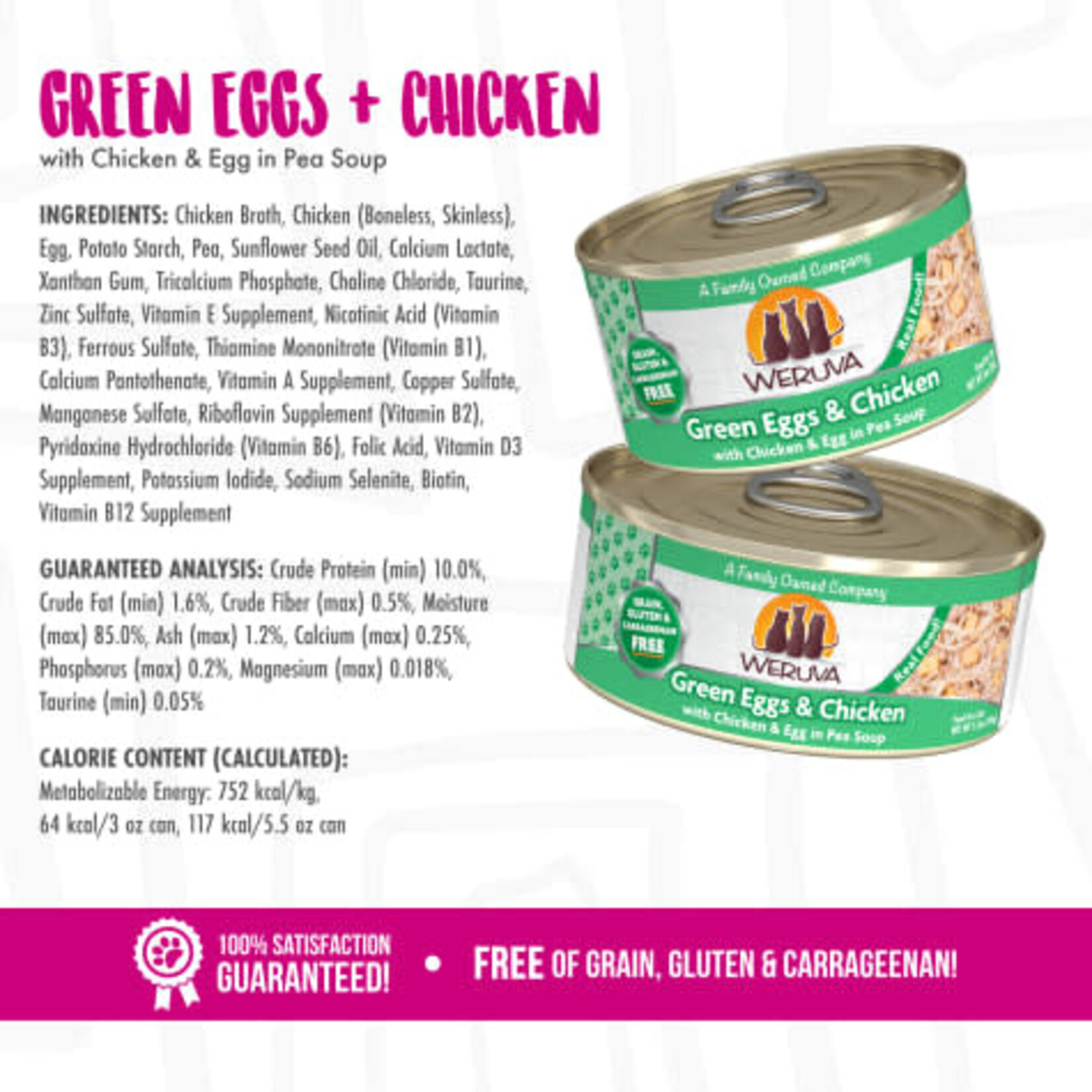 Weruva Weruva Green Eggs & Chicken with Chicken & Egg in Pea Soup Wet Cat Food