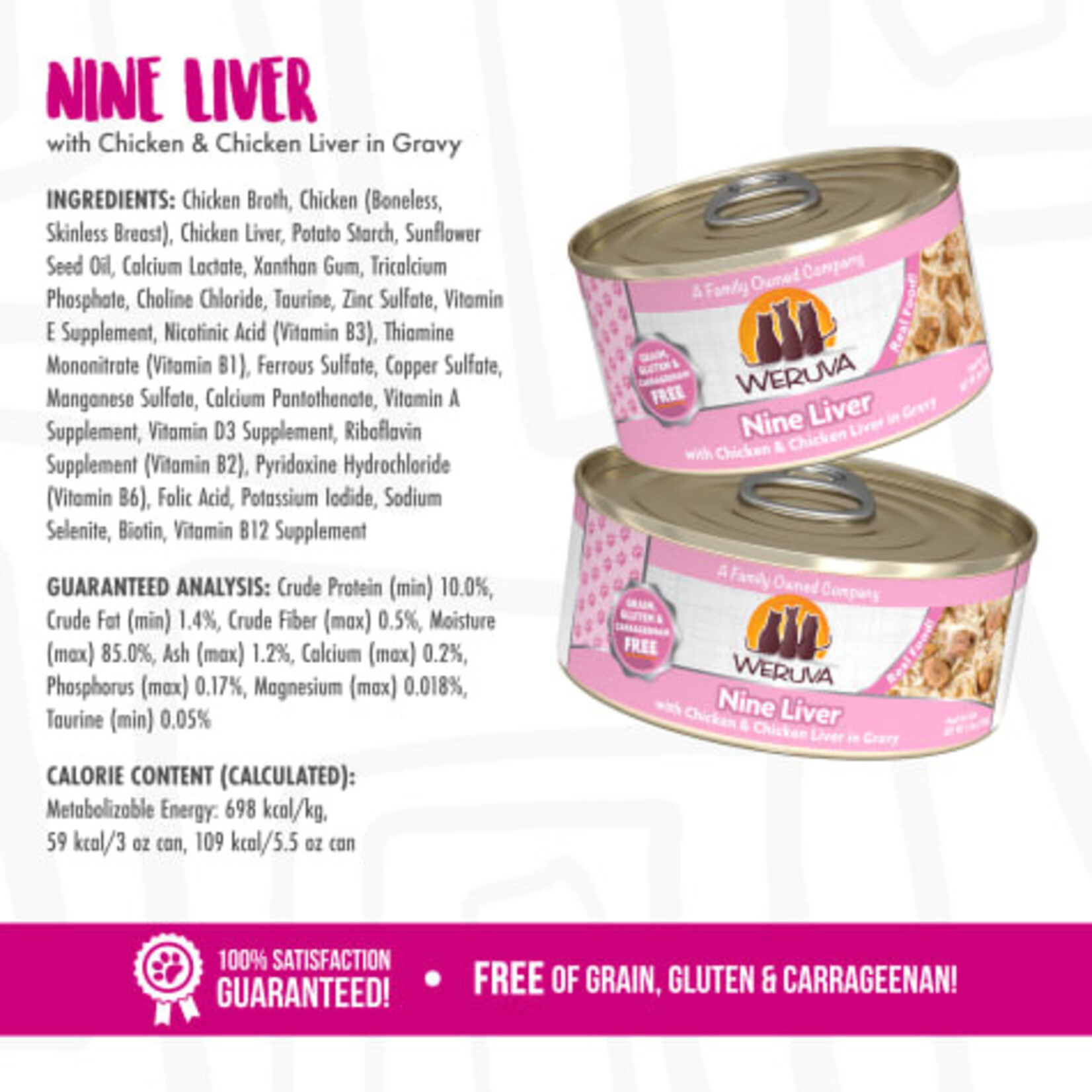 Weruva Weruva Nine Liver with Chicken & Chicken Liver in Gravy Wet Cat Food