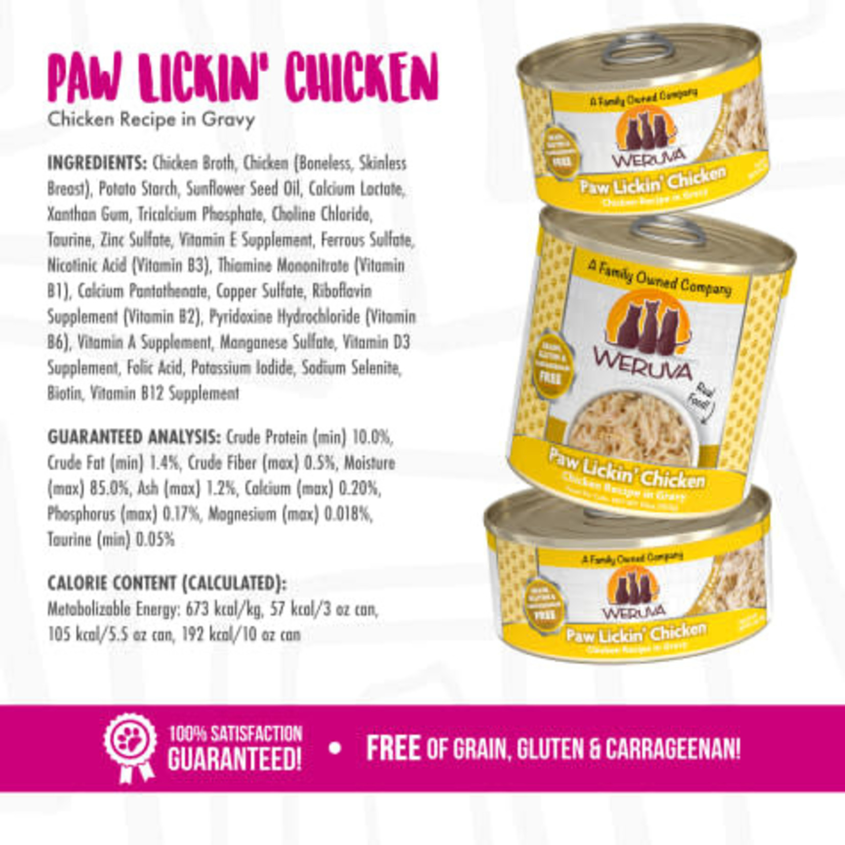 Weruva Weruva Paw Lickin' Chicken Chicken Recipe in Gravy Wet Cat Food