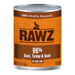 RAWZ Natural Pet Food 96% Duck, Turkey & Quail