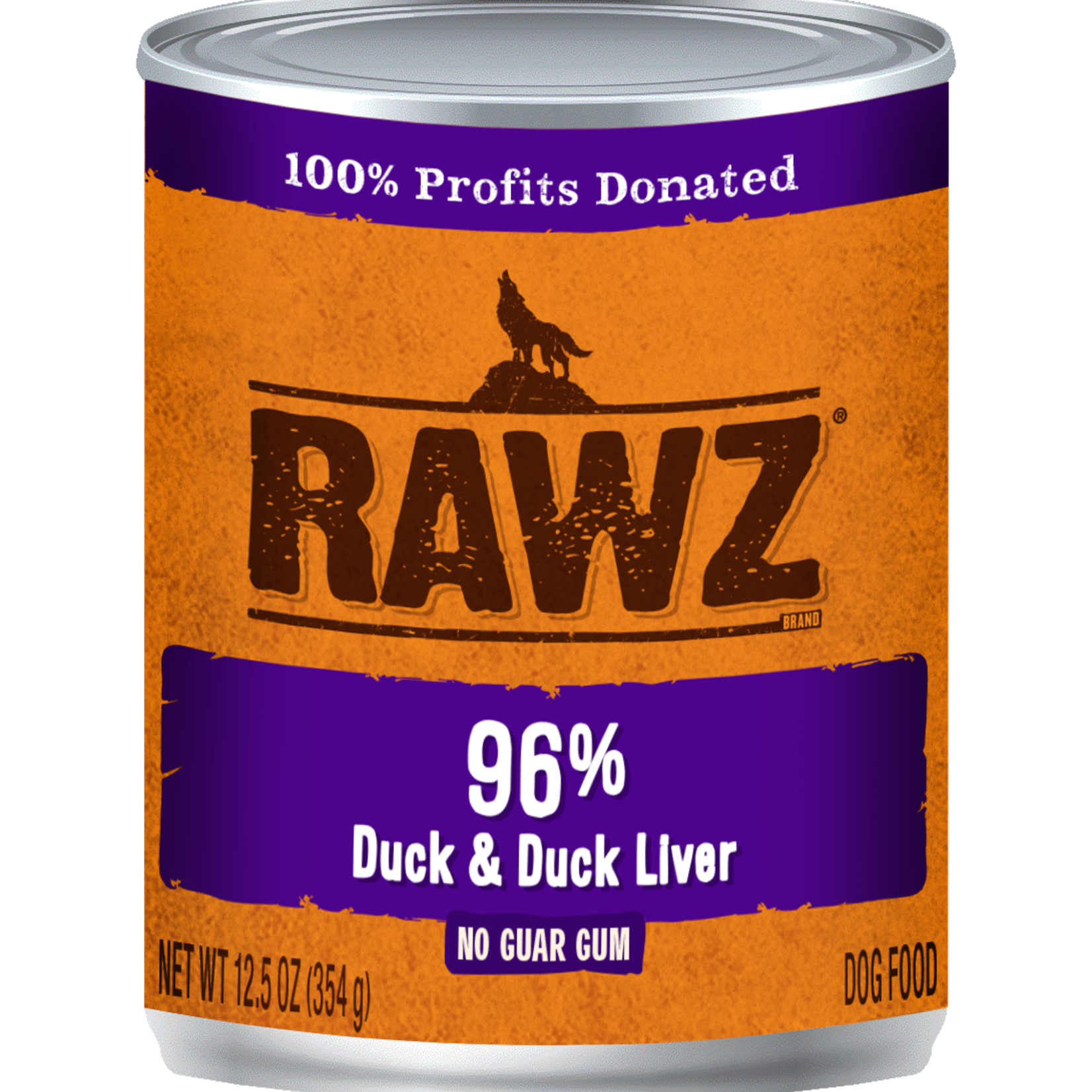 RAWZ Natural Pet Food 96% Duck & Duck Liver Canned Dog Food