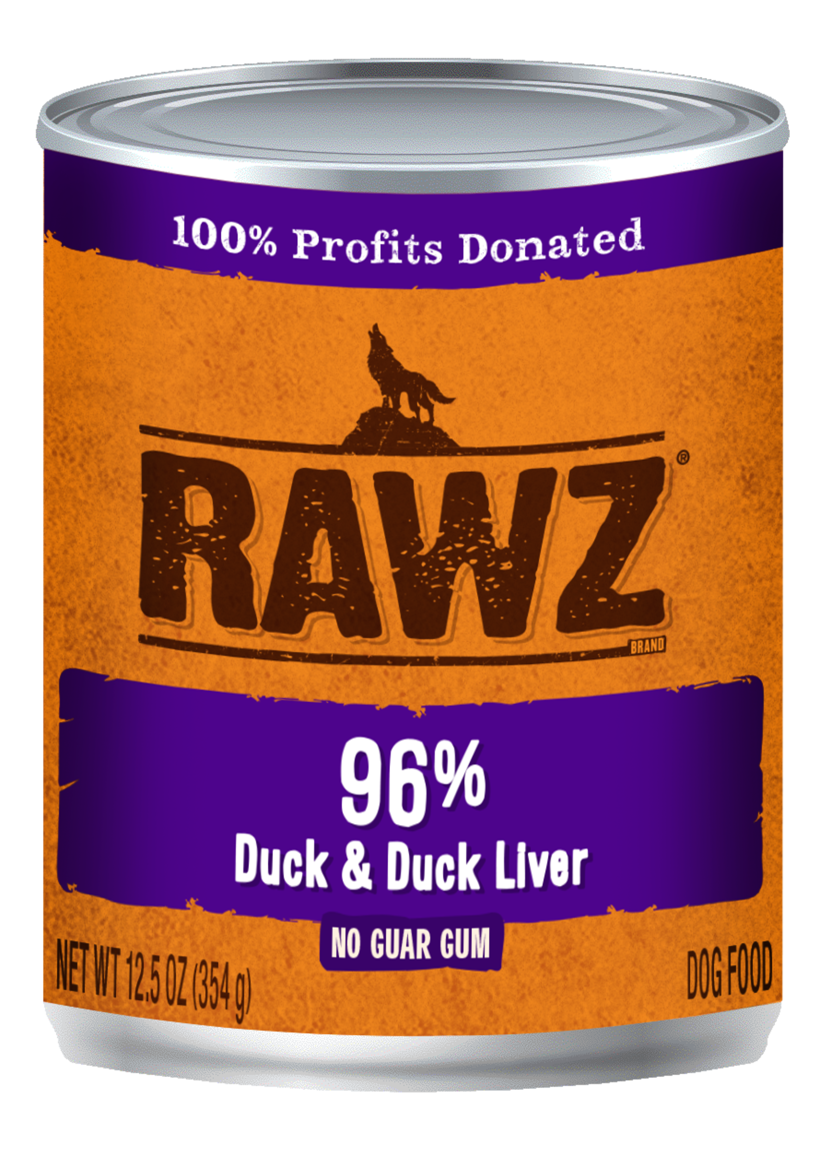 RAWZ Natural Pet Food 96% Duck & Duck Liver Canned Dog Food
