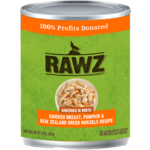 RAWZ Natural Pet Food Shredded in Broth Chicken Breast, Pumpkin & New Zealand Green Mussels