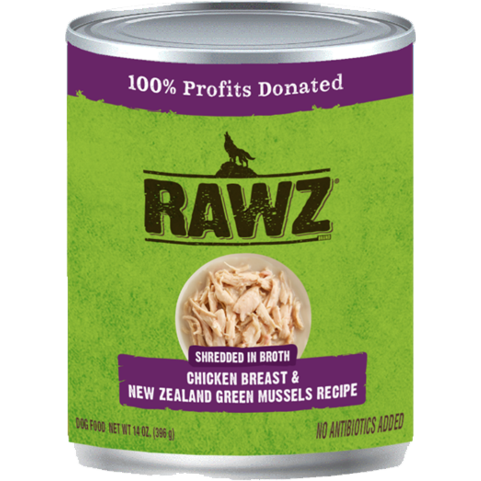 RAWZ Natural Pet Food Shredded in Broth Chicken Breast & New Zealand Green Mussels