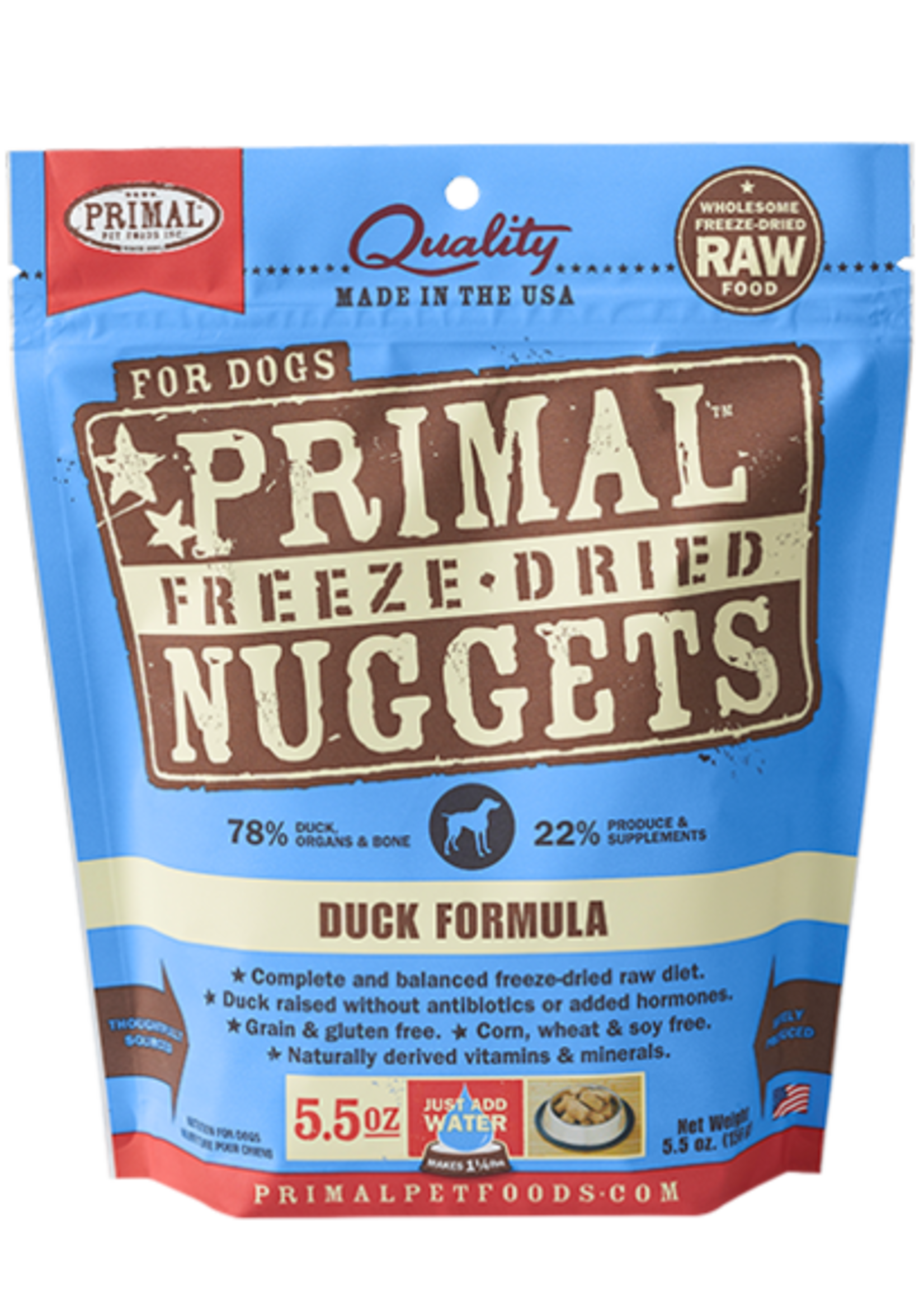 Primal Pet Foods Primal Canine Raw Freeze-Dried Nuggets Duck