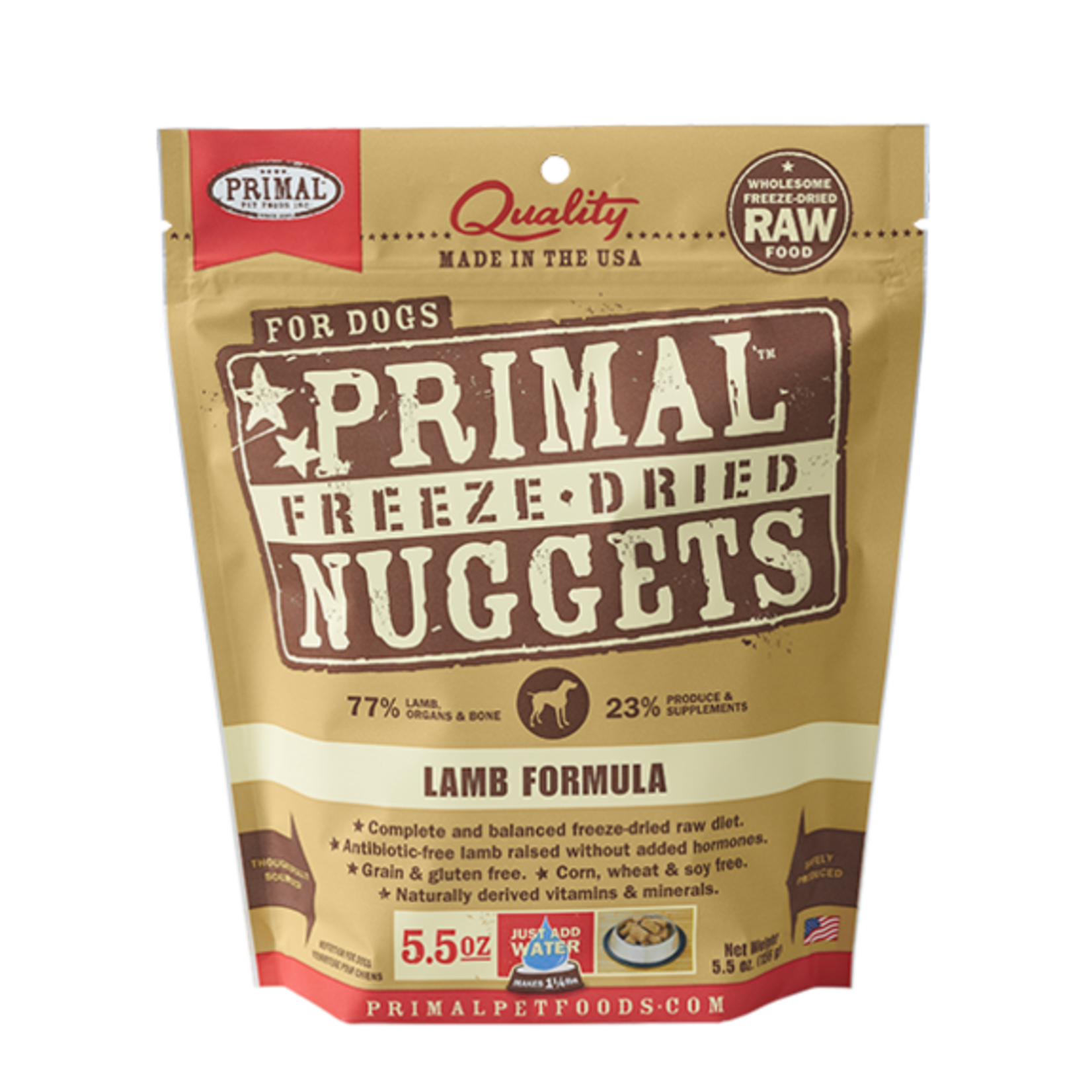 Primal Pet Foods Primal Canine Raw Freeze-Dried Nuggets Lamb