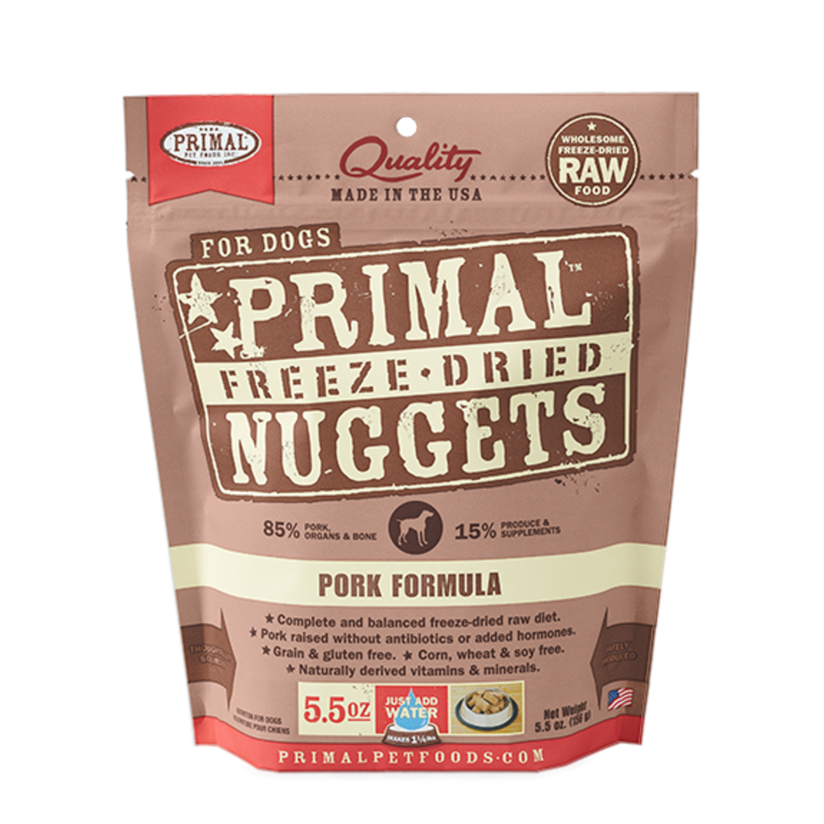 Primal Pet Foods Primal Canine Raw Freeze-Dried Nuggets Pork