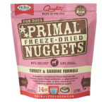 Primal Pet Foods Primal Canine Freeze-Dried Nuggets Turkey & Sardine