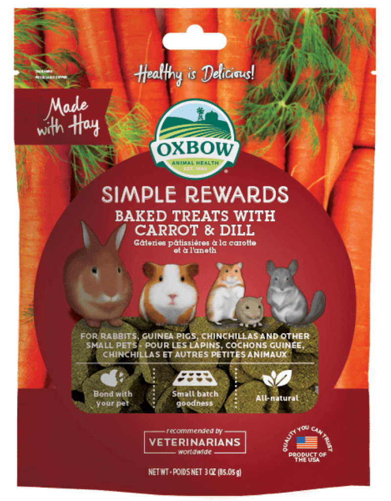 Oxbow Animal Health Simple Rewards Baked Treats with Carrot & Dill