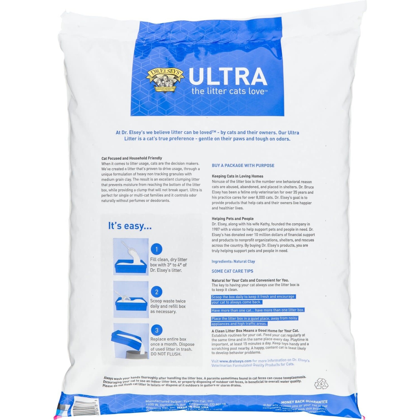 Dr. Elsey's Precious Cat Ultra Unscented Clumping Clay Cat Litter