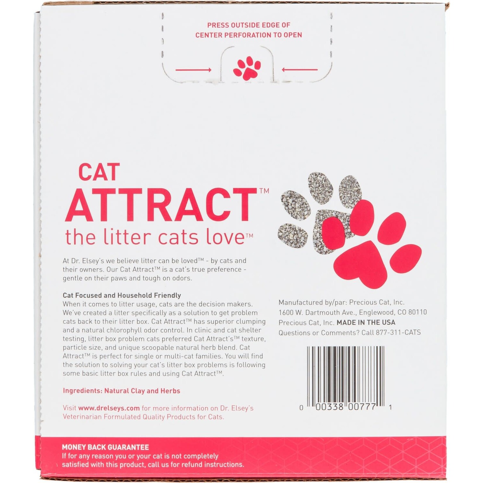 Dr. Elsey's Precious Cat Cat Attract Unscented Clumping Clay Cat Litter